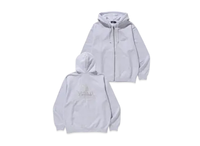 XLARGE Backside Slanted OG Zip Hooded Sweatshirt "Ash"