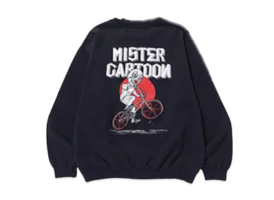 XLARGE x Mister Cartoon Crewneck Sweat Shirt "Black"