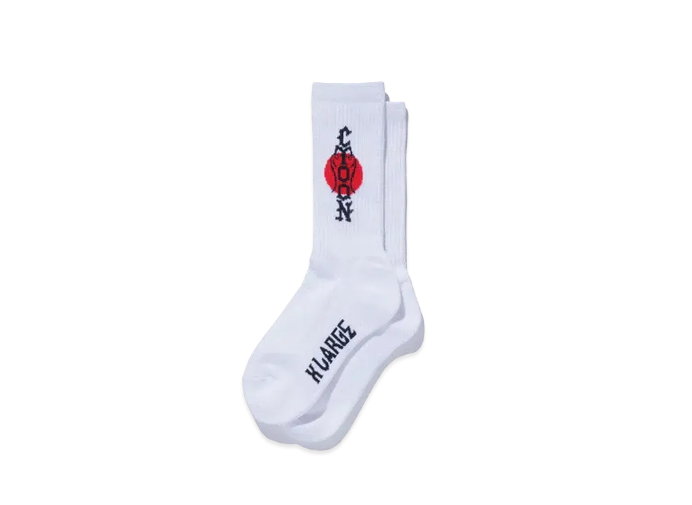 XLARGE x Mister Cartoon Socks "White"