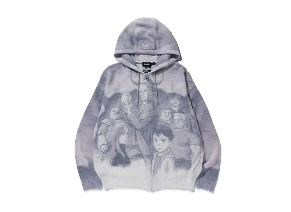 XLARGE x Netflix 「PLUTO」 Mohair Hooded Sweater "Black"