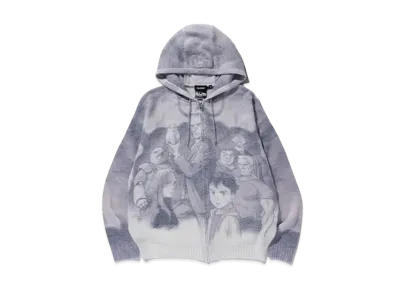 XLARGE x Netflix 「PLUTO」 Mohair Hooded Sweater "Black"