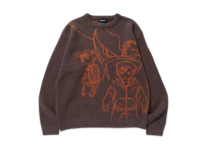 XLARGE x Netflix 「PLUTO」 Crewneck Knit "Brown"