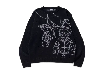 XLARGE x Netflix 「PLUTO」 Crewneck Knit "Black"