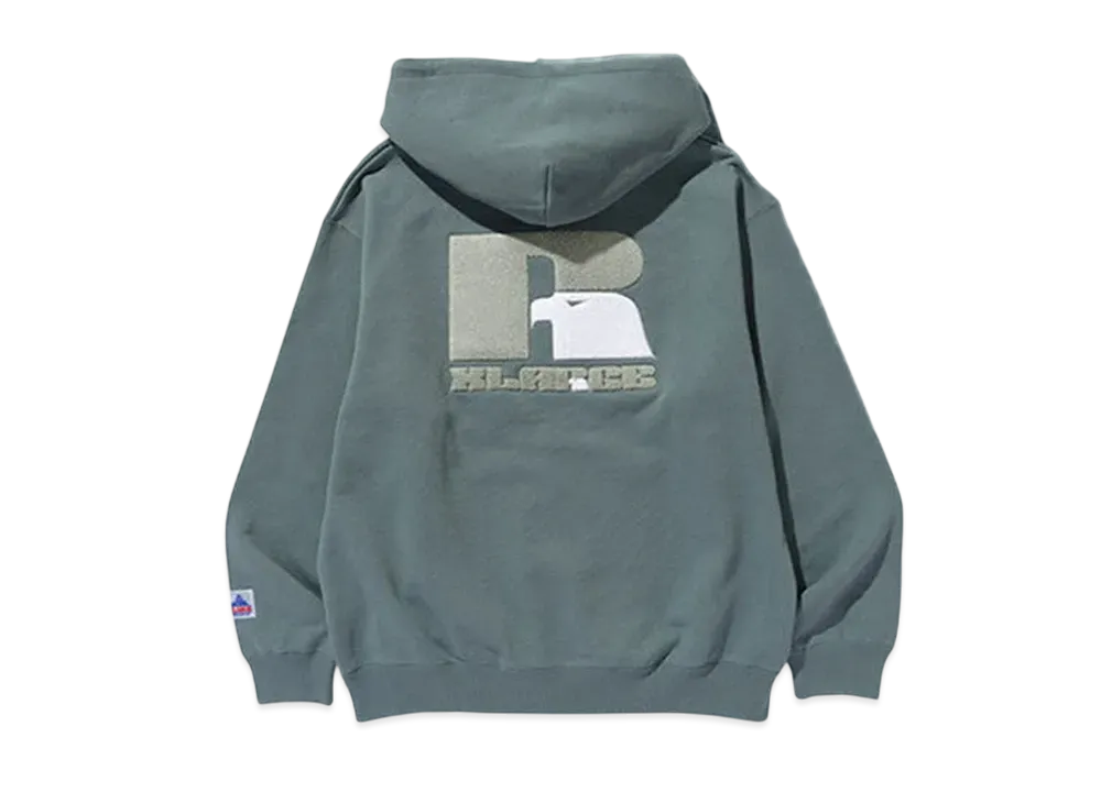 XLARGE x RUSSELL ATHLETIC Zip Up Hooded Sweatshirt "Green"