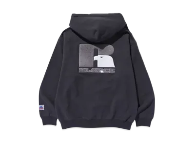 XLARGE x RUSSELL ATHLETIC Zip Up Hooded Sweatshirt "Chacoal"