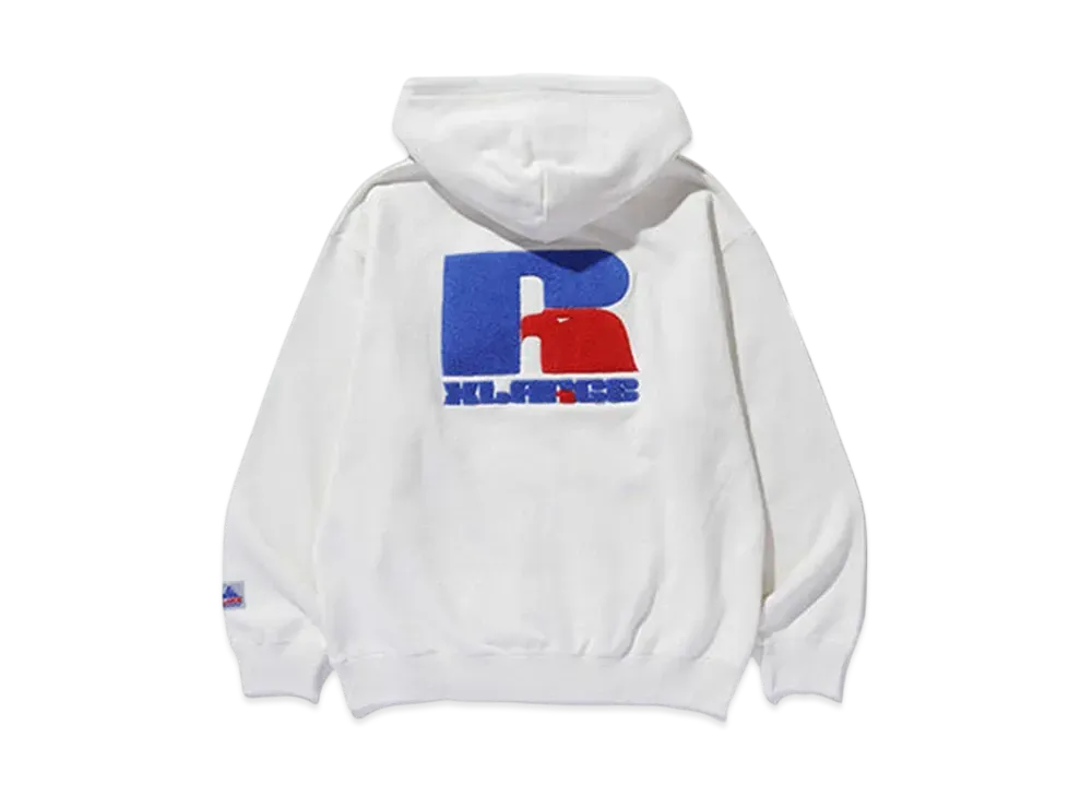 XLARGE x RUSSELL ATHLETIC Zip Up Hooded Sweatshirt "OffWhite"