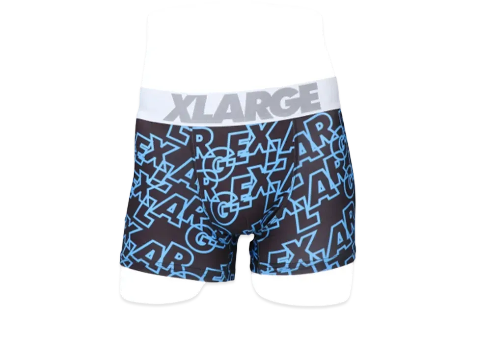 XLARGE Boxer Shorts With Letter Logo All Over Pattern "Blue"