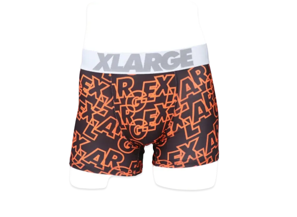 XLARGE Boxer Shorts With Letter Logo All Over Pattern "Orange"