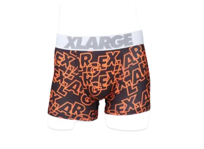 XLARGE Boxer Shorts With Letter Logo All Over Pattern "Orange"