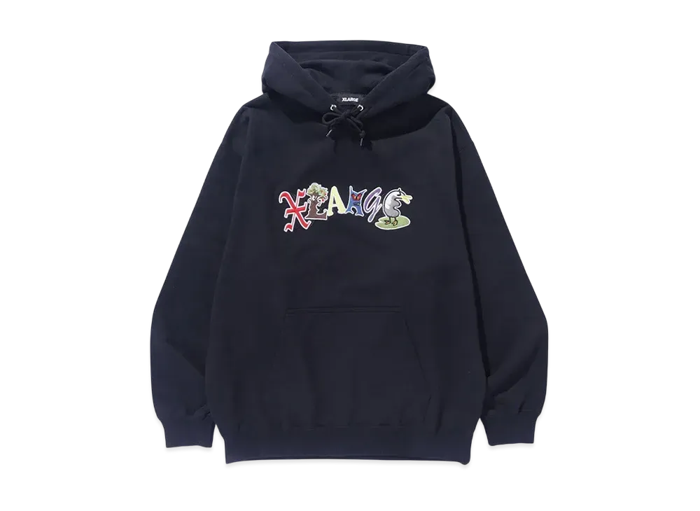 XLARGE 4 Personals Hooded Sweatshirt "Black"