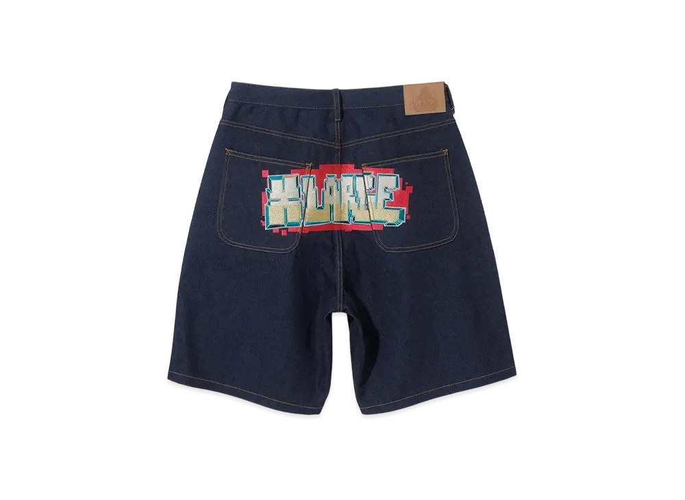 XLARGE Polygon Logo Denim Short Pants "Indigo"
