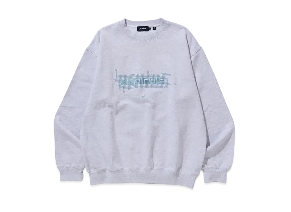 XLARGE Electronic Circuit Crewneck Sweatshirt "Ash"