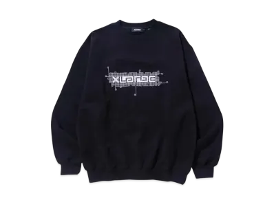 XLARGE Electronic Circuit Crewneck Sweatshirt "Black"