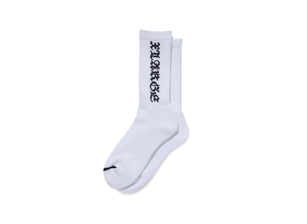 XLARGE Old English Socks "White"