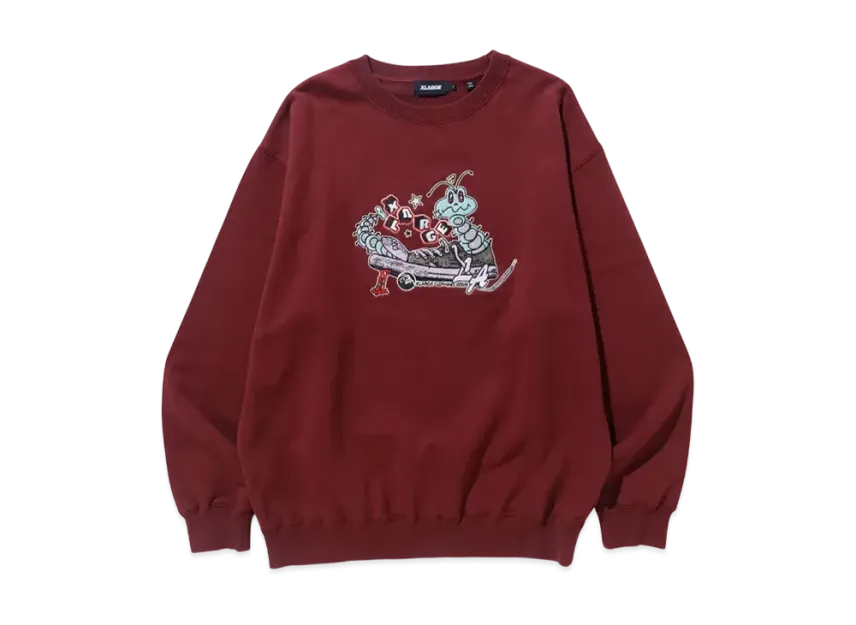 売切れ前に XLARGE CATERPILLAR IN A SHOE CREWNECK SWEATSHIRT XLARGE Caterpillar In A Shoe Crewneck Sweatshirt