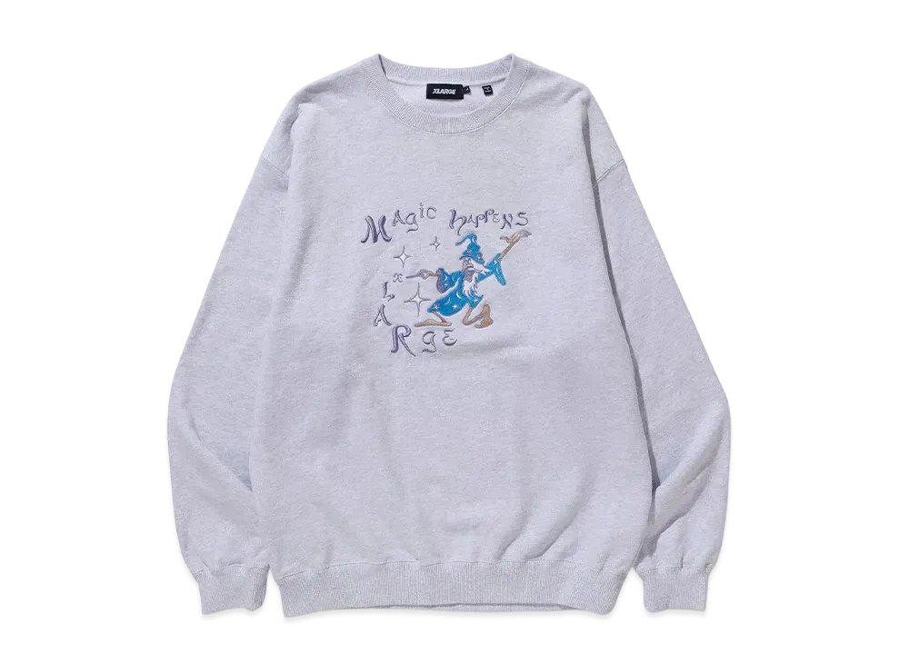 XLARGE Magic Happens Crewneck Sweatshirt "Ash"