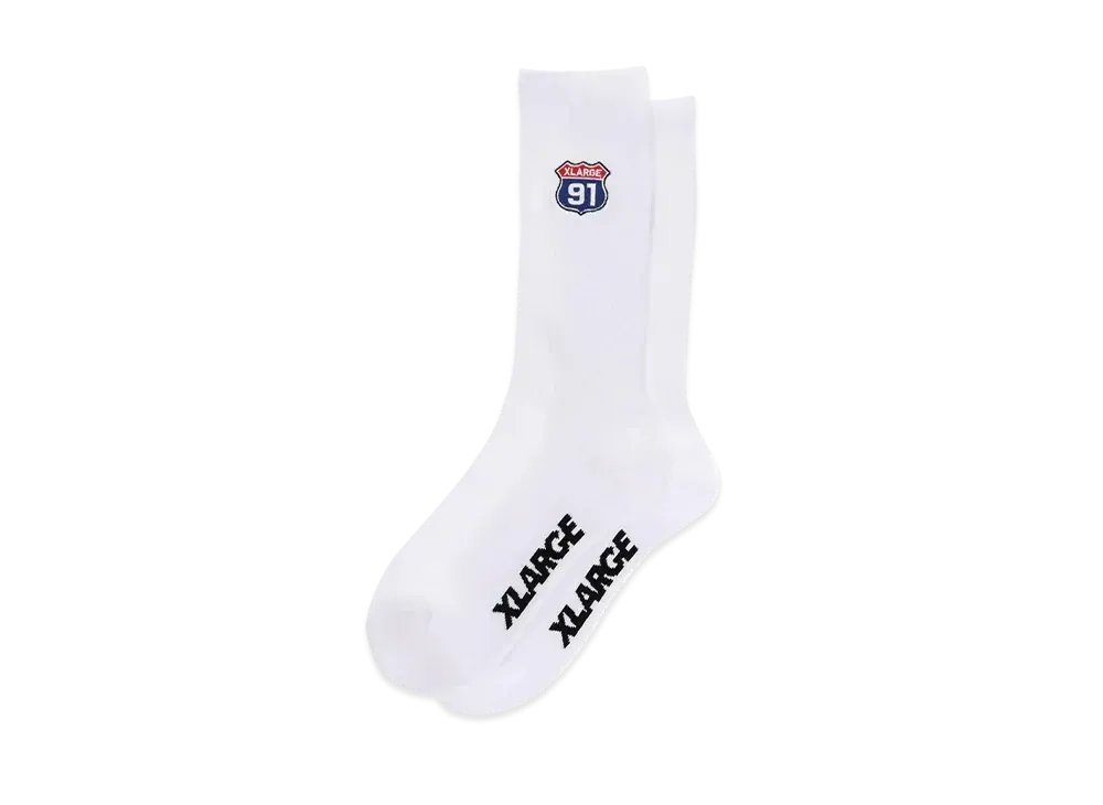 XLARGE XL 91 Embroidered Socks "White"