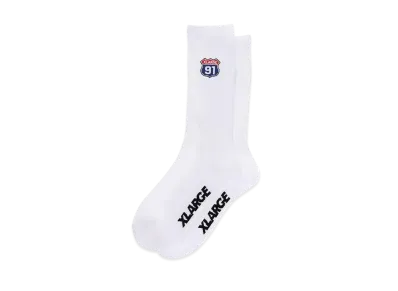 XLARGE XL 91 Embroidered Socks "White"