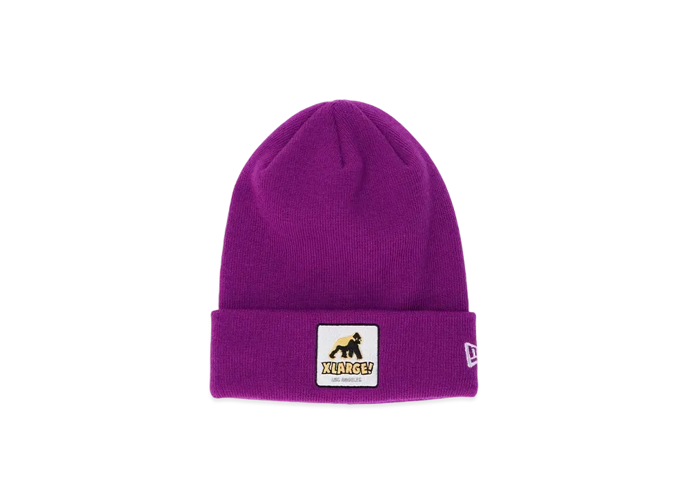XLARGE x NEW ERA Walking Ape Cuff Beanie "Purple"