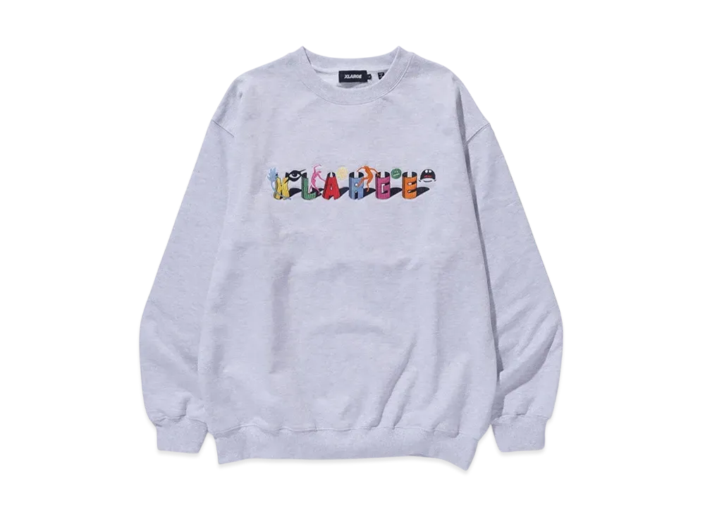 XLARGE Odd Motifs Crewneck Sweatshirt "Ash"