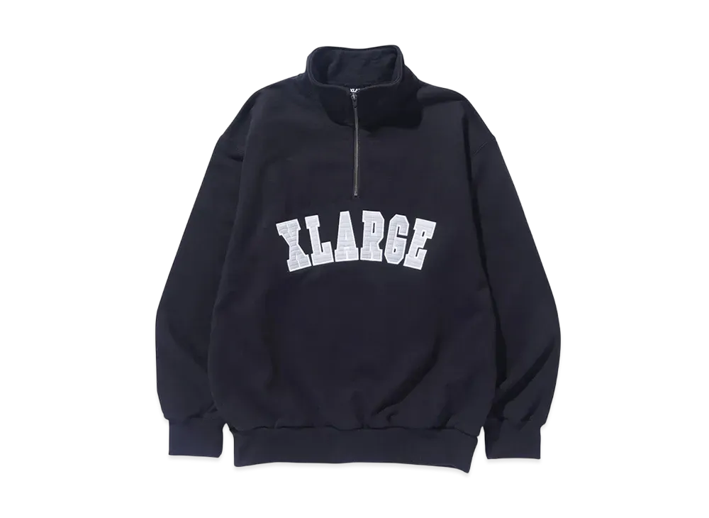 XLARGE Arch Logo Half Zip Sweatshirt "Black"