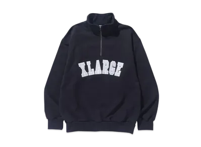 XLARGE Arch Logo Half Zip Sweatshirt "Black"