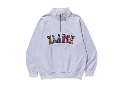 XLARGE Mixed Logo Half Zip Sweatshirt "Ash"