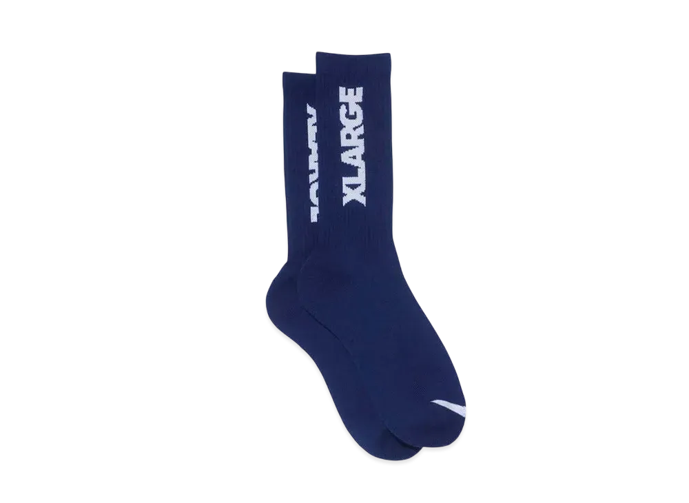 XLARGE Standard Logo Socks "Navy"