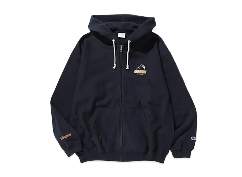 XLARGE x Champion Reverse Weave Zip Hooded Sweatshirt "Black"