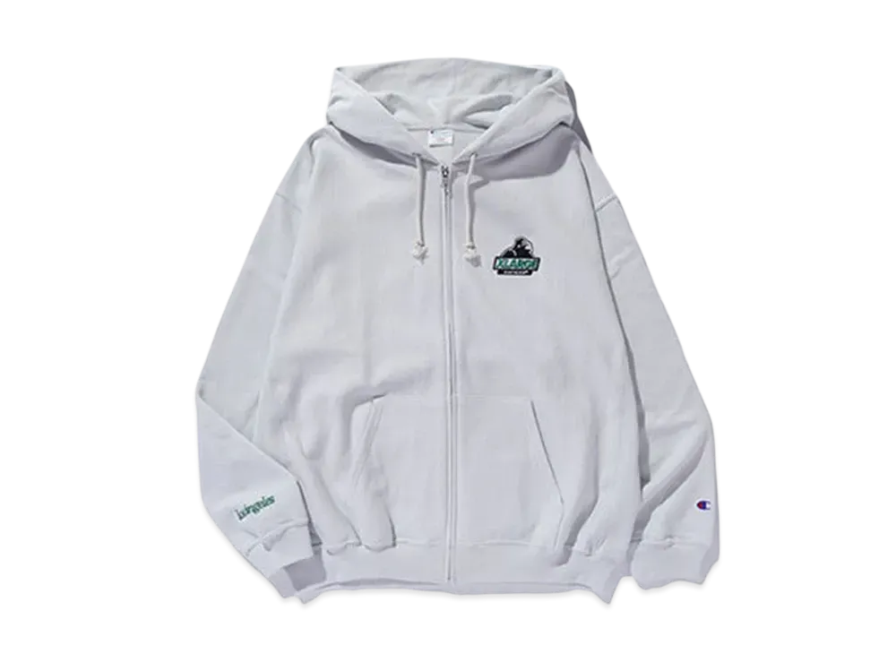 XLARGE x Champion Reverse Weave Zip Hooded Sweatshirt "Grey"