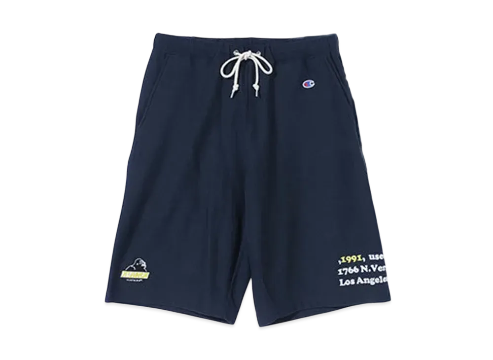 XLARGE x Champion Reverse Weave Pullover Sweat Short Pants "Navy"