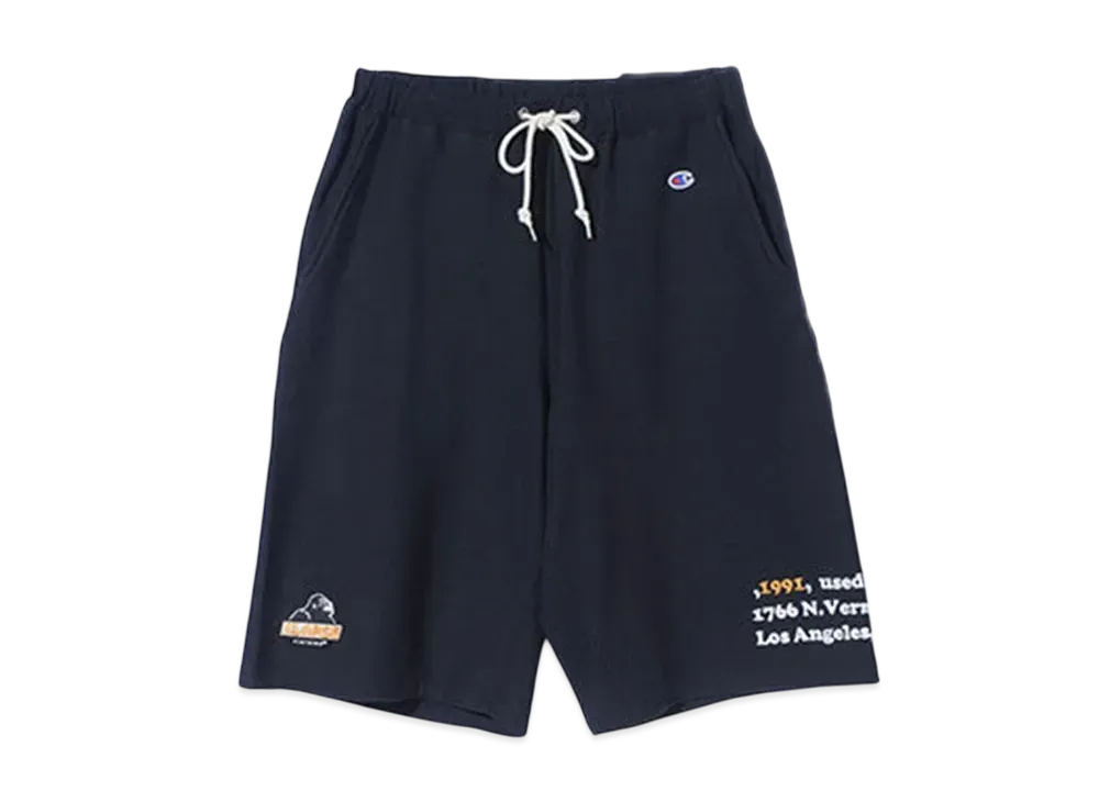 XLARGE x Champion Reverse Weave Pullover Sweat Short Pants "Black"