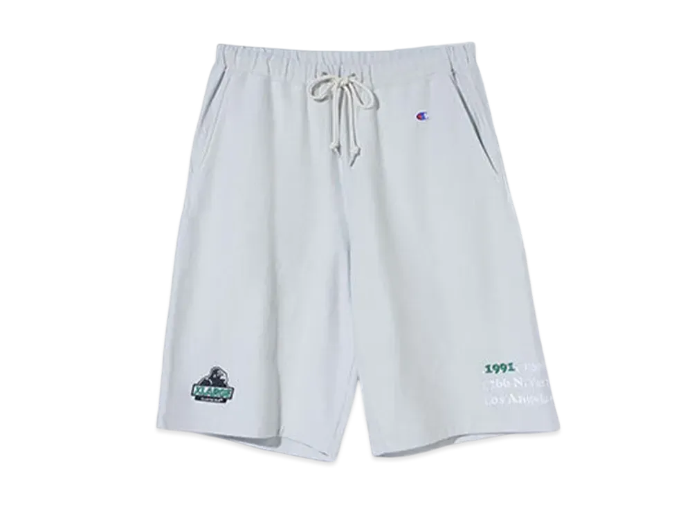 XLARGE x Champion Reverse Weave Pullover Sweat Short Pants "Grey"