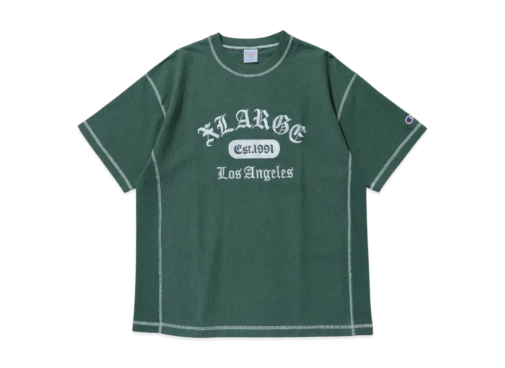 XLARGE x Champion Reverse Weave Stiched S/S Tee "Green"