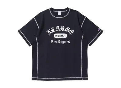 XLARGE x Champion Reverse Weave Stiched S/S Tee "Black"