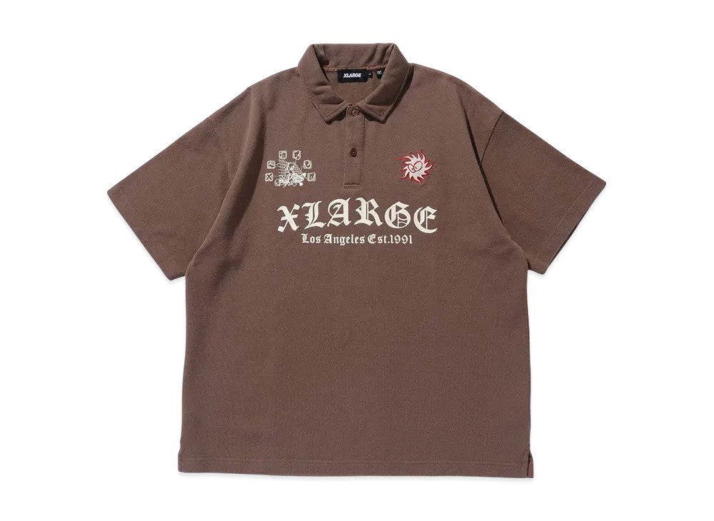 XLARGE Multi LOGo Polo Shirt "Brown"