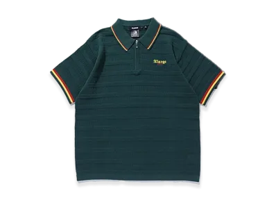 XLARGE x BOB MARLEY Mesh Knit Polo Shirt "Green"