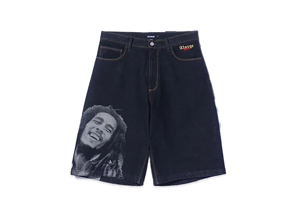 XLARGE x BOB MARLEY Denim Shorts "Black"