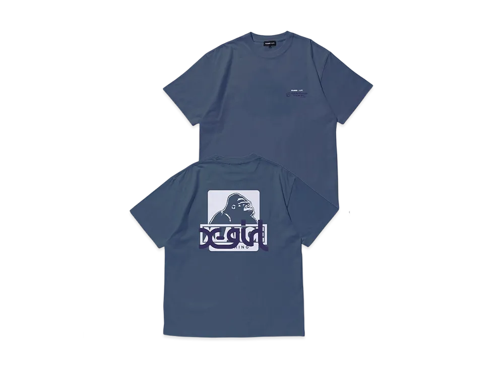 エクストララージ x エックスガール x サマーソニック OG ボックス S/S Tシャツ "ブルー"