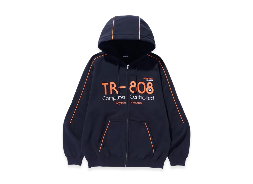 XLARGE x ROLAND Piping Hooded SWT "Black"