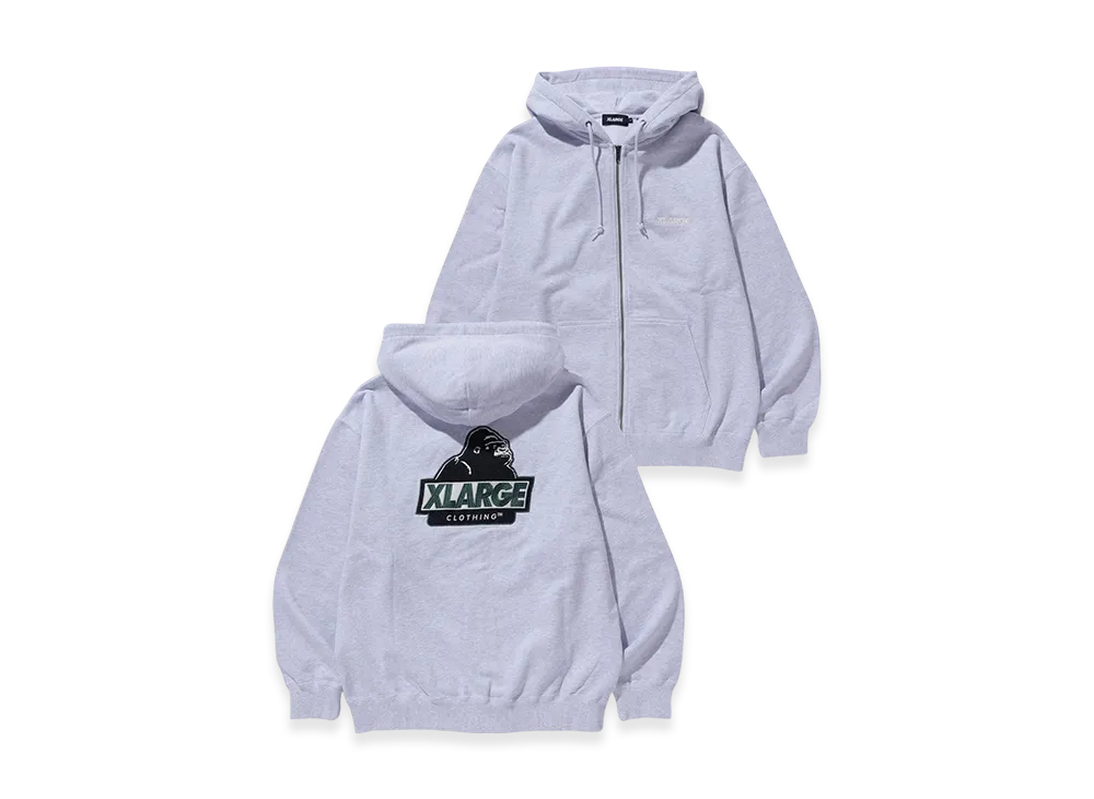XLARGE Slanted OG Zip Hooded Sweatshirt "Ash"