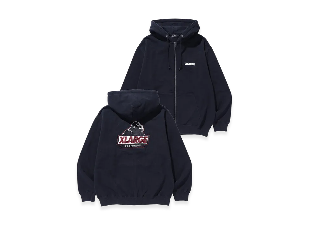 XLARGE Slanted OG Zip Hooded Sweatshirt "Black"