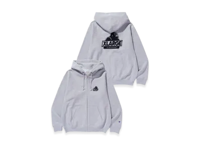 Xlarge x Champion Reverse Weave Zip Up Hooded Sweatshirt "Ash"