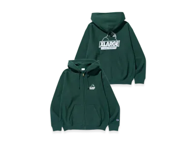 Xlarge x Champion Reverse Weave Zip Up Hooded Sweatshirt "Green"