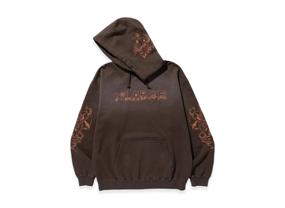 Xlarge Creepy Mansion Hooded Sweatshirt "Brown"