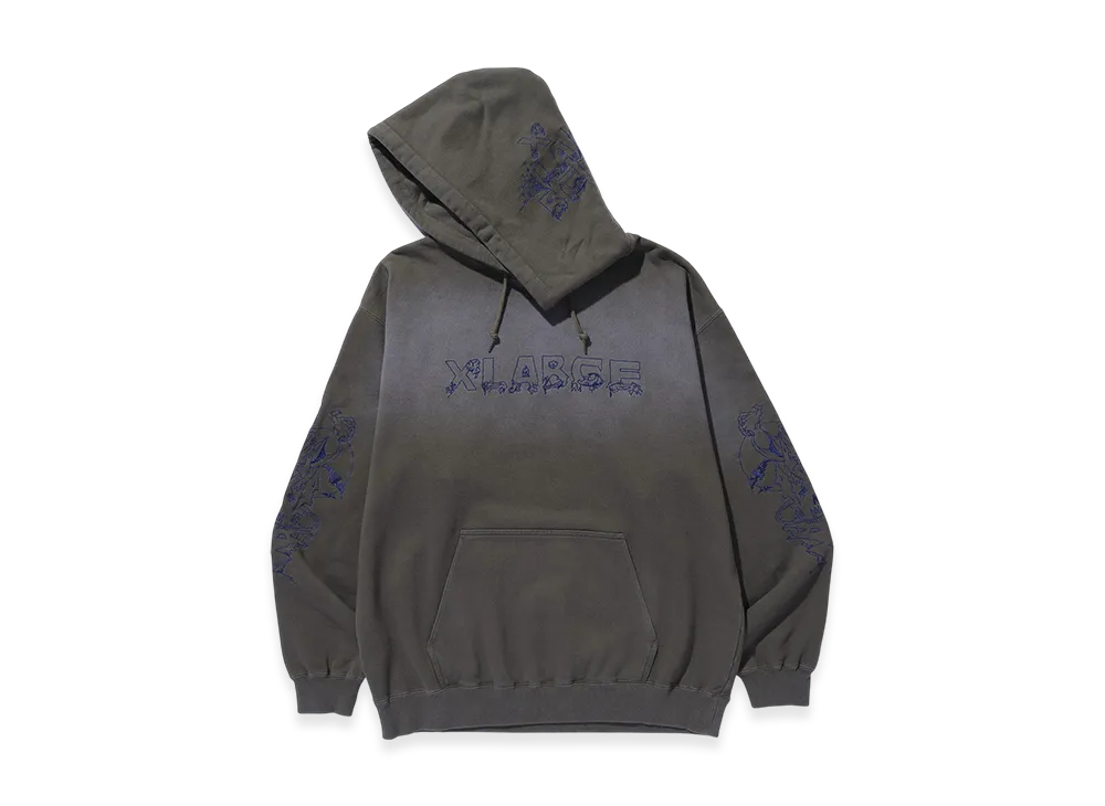 Xlarge Creepy Mansion Hooded Sweatshirt "Olive"