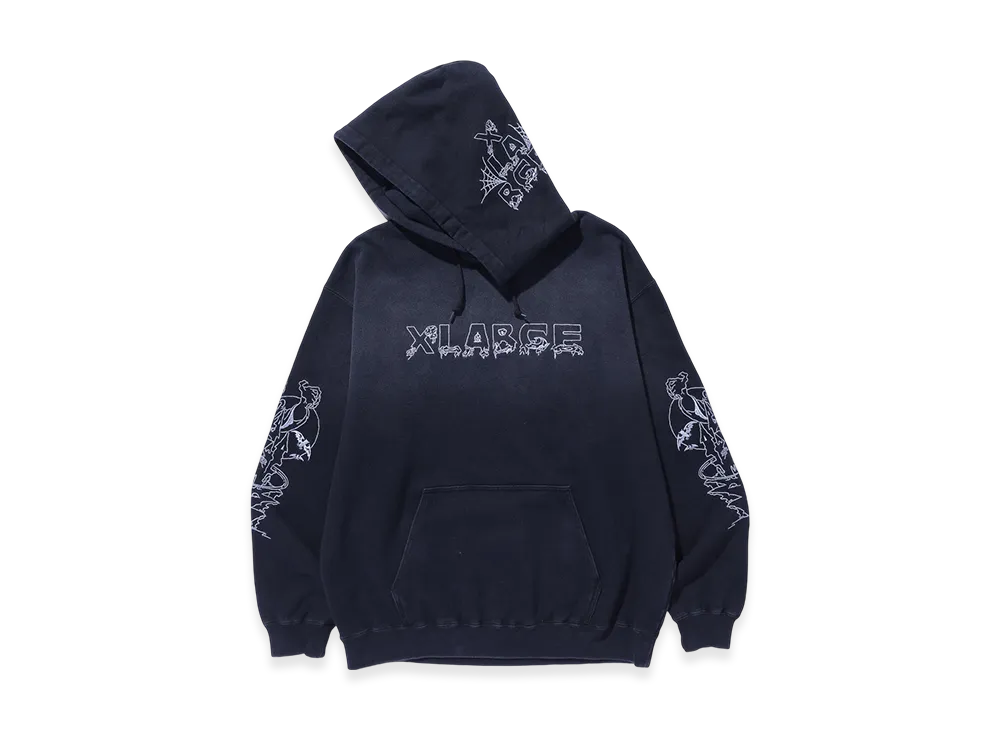 Xlarge Creepy Mansion Hooded Sweatshirt "Black"