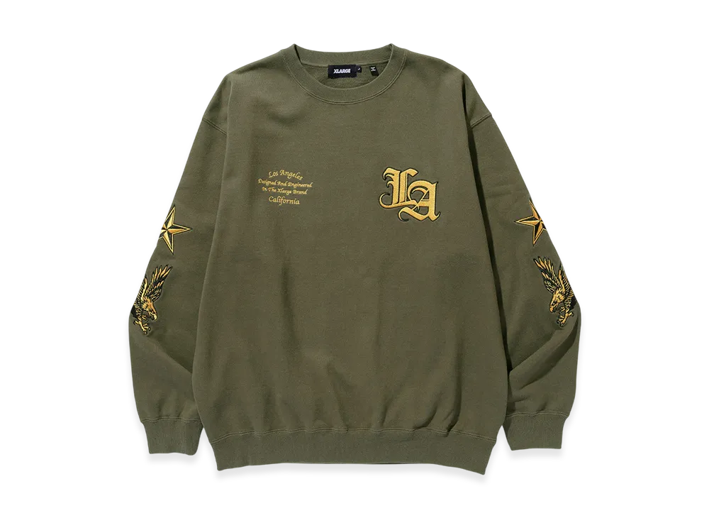 XLARGE Varsity Crewneck Sweatshirt "Olive"