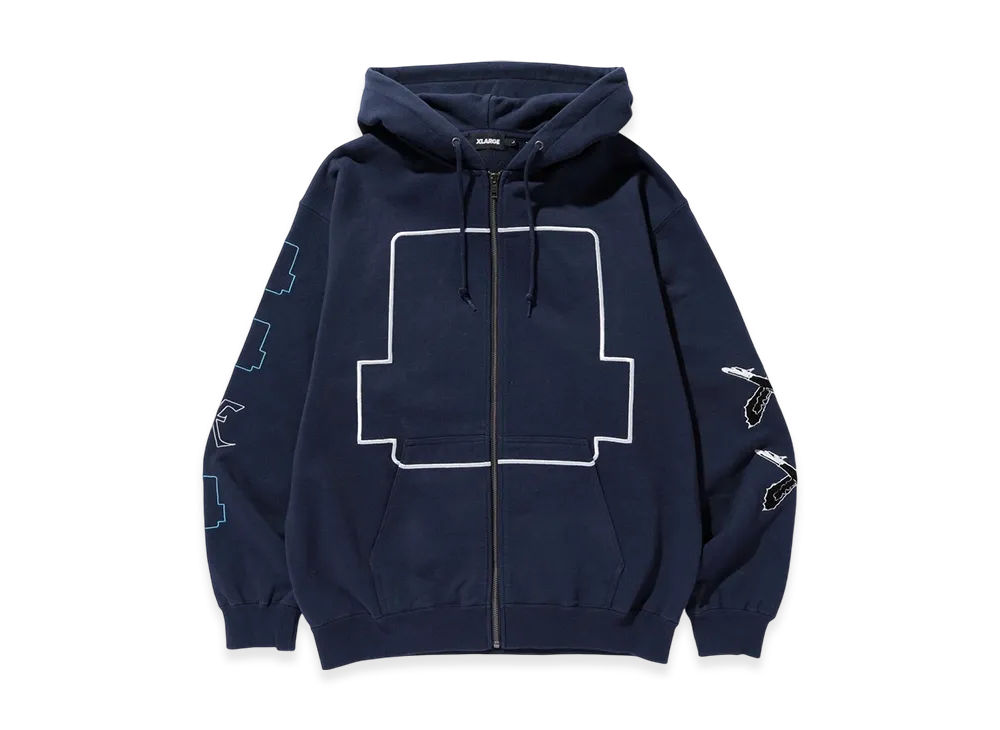 XLARGE Speed Zip Up Hooded Sweatshirt "Ash"
