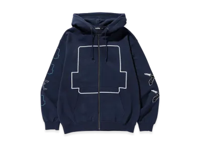 XLARGE Speed Zip Up Hooded Sweatshirt "Ash"